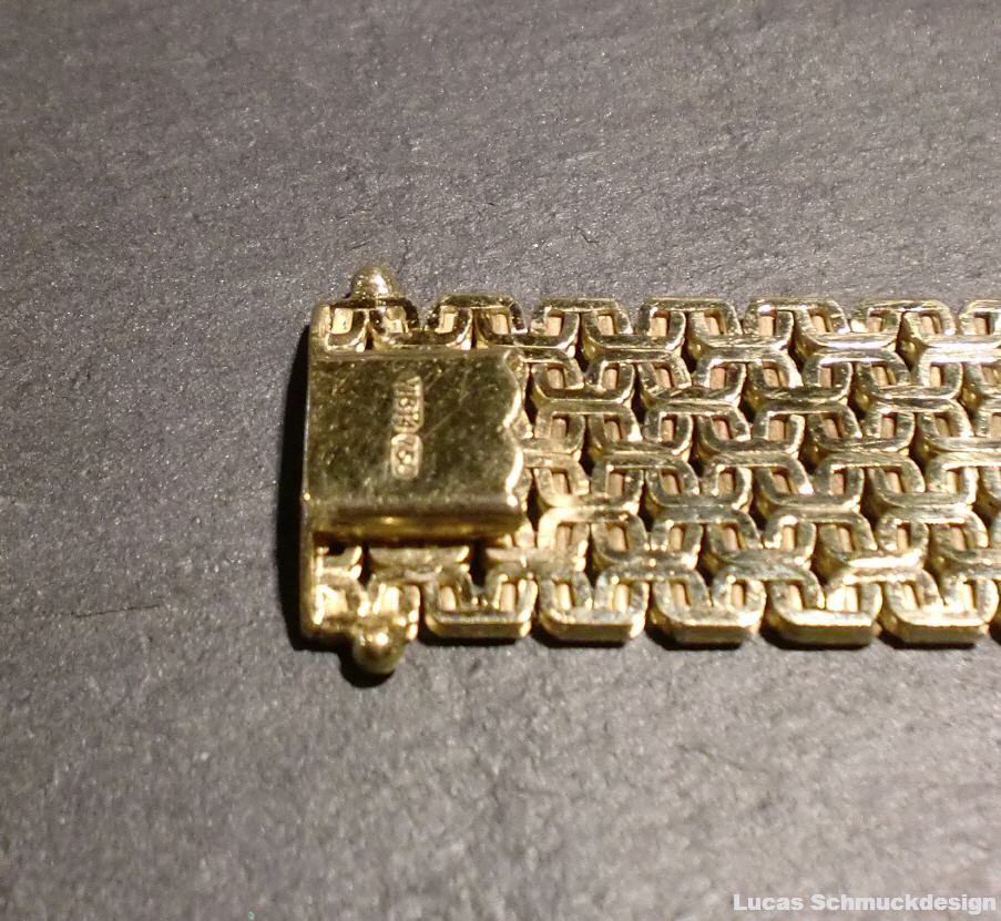 Kastenschloss Rückseite mit Feingehaltstempel 750