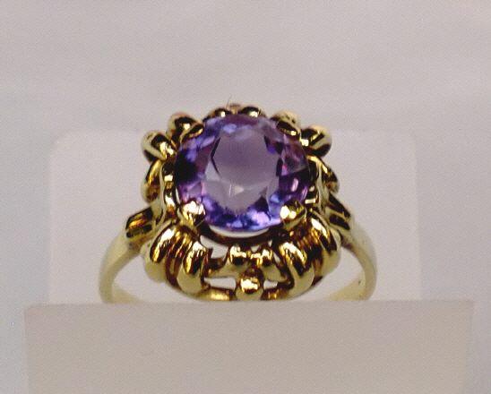 Amethystreing 585/- Gelbgold)