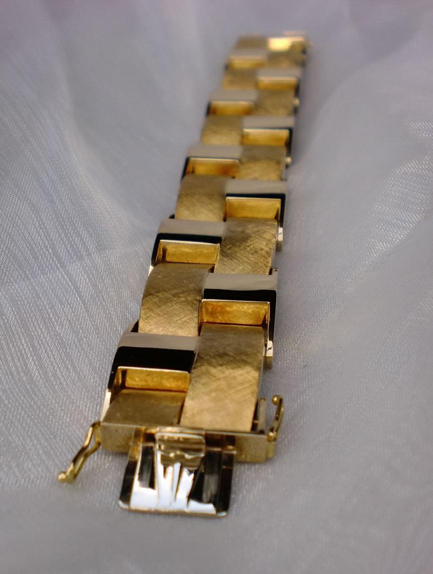 750 Gelbgold Armband schwer